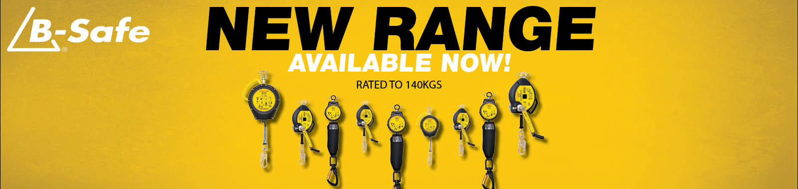 NEW B-safe Arresto Inertia Reels (SRL’s) - Rated to 140kgs