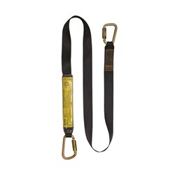 Shock Absorbing Lanyard B-Safe Web 2M Steel Triple Lock Karabiners 50KG-140KG