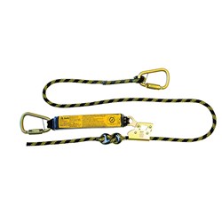 B-Safe Shock Absorbing Lanyard with Kernmantle Rope and Karabiners - 2m