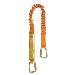 Shock Absorbing Lanyard B-Safe Elasti 2M-1.5M Stel Trip Lck Karabiners  50KG-140KG