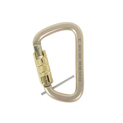 Karabiner Twist Lock Steel ANSI 40kN Gate Opening(21mm) D Type c/w Captive Pin