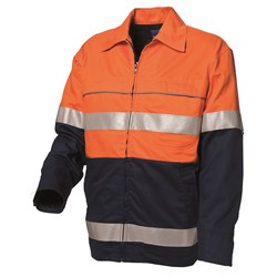 Assorted Mid Weight Cotton Jacket with Reflective Tape