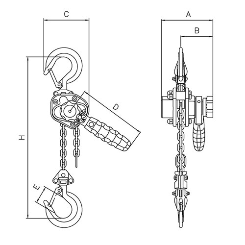 Beaver 3S Lever Block Steel Pro 250kg