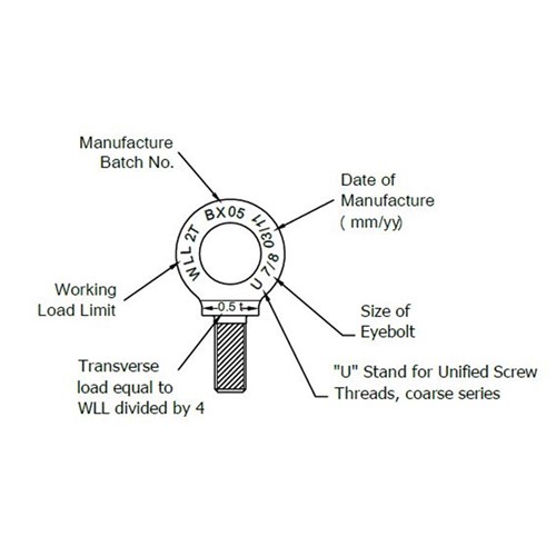 Beaver Lifting Collared Eyebolt with UNC Thread BS 529