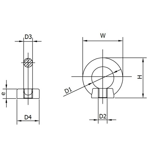 Beaver Metric Shouldered Eye Nuts to DIN 582