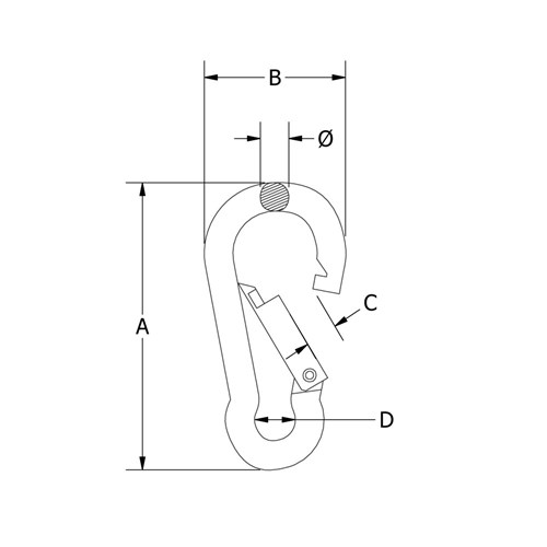 Beaver G316 Stainless Steel Carbine (Carabina) Hook