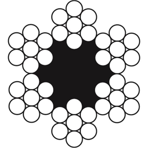 Beaver G1570 Galvanised Wire Rope with a Fibre Core 6x7