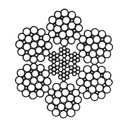 Beaver 6x25 IWRC G1770 Wire Rope 10mm A2 Lube