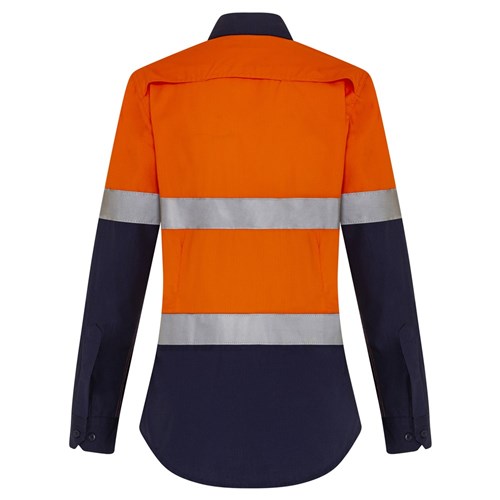 Mack Vented Womens Ripstop 2Tone Hoop Taped Long Sleeve Shirt