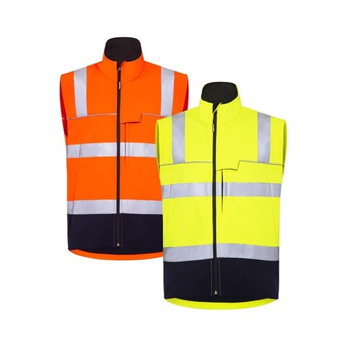 Mack Xenon 2Tone Hi Vis Taped Recycled Softshell Vest