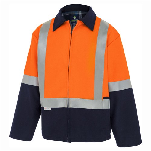 WS Workwear Hi-Vis Bluey Jacket with H-reflective Tape
