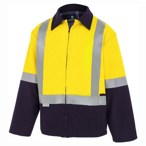 WS Workwear Hi-Vis Bluey Jacket with H-reflective Tape
