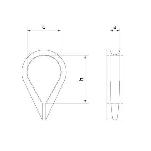 Beaver Galvanised Wire Rope Thimbles